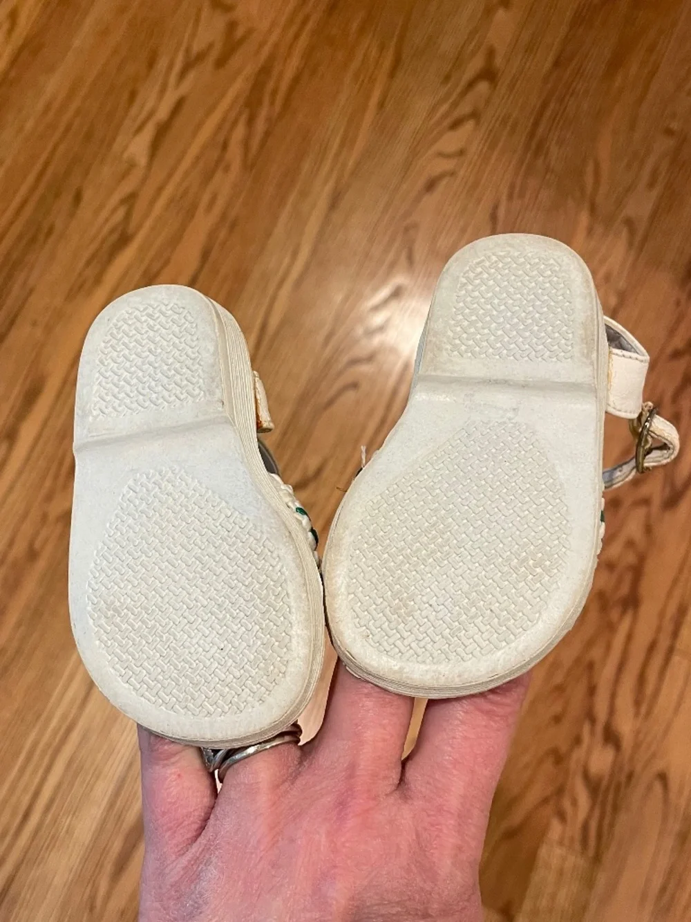 🌸 VTG Jack & Jill by Fayva Straw Flower Sandals Sz 2